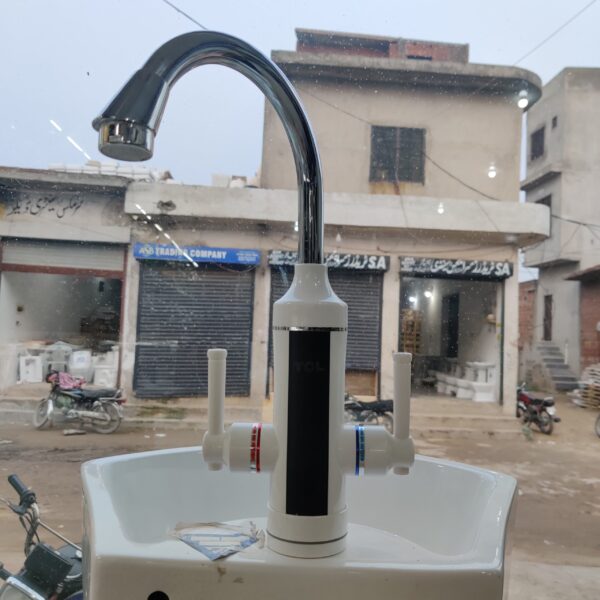 Electric Geyser Tap for Bathroom, Kitchen and Home.Double Handed Control Cold + Hot both Options Tap, Instant Electric Geyser Tap, Hot Water in 3 Second, 6 month warranty, Instant Hot Water Tap, Double Handed Cold and Hot Both Function in one Tap - Image 3