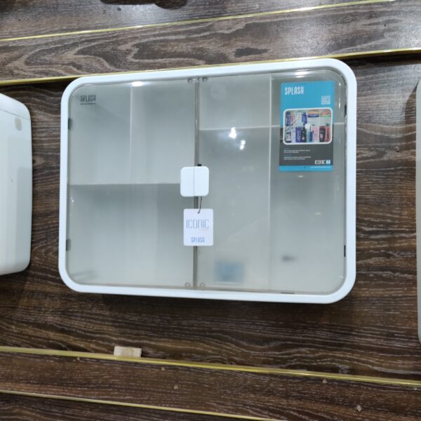 Wall Cabinet rack for Bathroom, Kitchen. Wall mounted cabinet. Transparent Double Door Cabinet. Luxury Design Cabinet, Beautiful Design Cabinet, Kitchen Storage Cabinet, Bathroom Cabinet. Best used to store bathroom and kitchen items.Wall hanging Cabinet. - Image 5