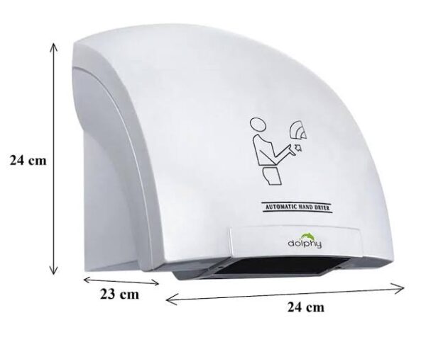 Automatic Hand Dryer for Bathroom,Kitchen,Home& Office. High Speed Low Noise, Energy Efficient & Durable Design White Hand Dryer, High Speed Hand Dryer, Electric Hand Dryer, Modern Hand Dryers. - Image 2