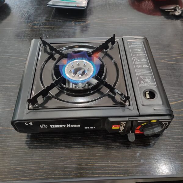 Portable and foldable gas stove ideal for camping, hiking, and outdoor cooking. Lightweight, durable, and compatible with standard gas canisters. Compact size and windproof flame make it perfect for travel use. - Image 5