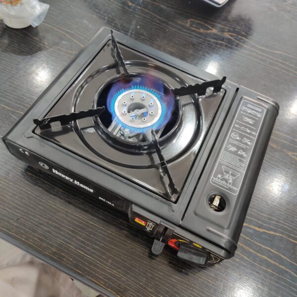 Portable and foldable gas stove ideal for camping, hiking, and outdoor cooking. Lightweight, durable, and compatible with standard gas canisters. Compact size and windproof flame make it perfect for travel use. - Image 6