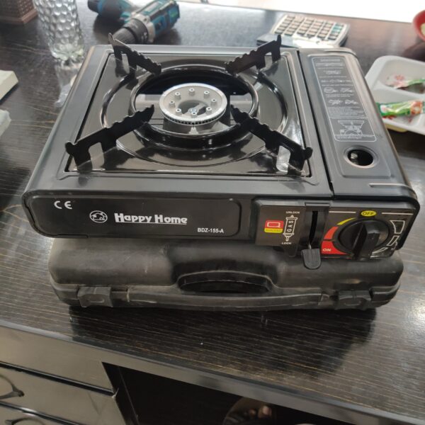 Portable and foldable gas stove ideal for camping, hiking, and outdoor cooking. Lightweight, durable, and compatible with standard gas canisters. Compact size and windproof flame make it perfect for travel use. - Image 8