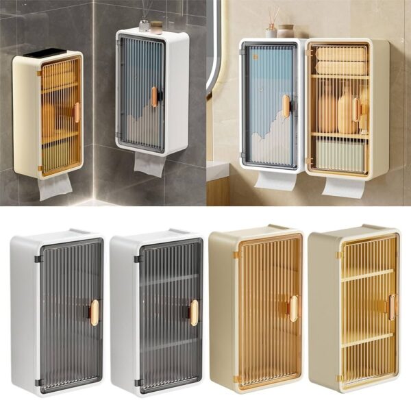 Wall cabinet rack, Cabinet for Bathroom, Kitchen and Home. Beautiful Cabinet Designs for Bathroom Kitchen and Home, Mobile Holder Cabinet, Tissue Box Holder Cabinet, Transparent Door Cabinet, Wall mounted cabinet rack, luxury Design Cabinet rack. - Image 3