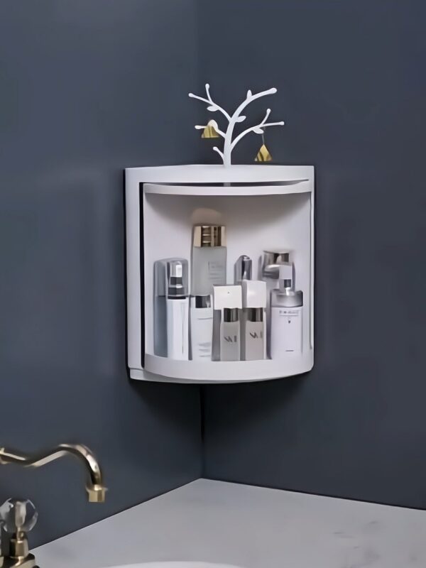Rotating Bathroom Corner Shelf 360 Organizer for Toiletries, Cosmetics & Kitchen Use - Image 3