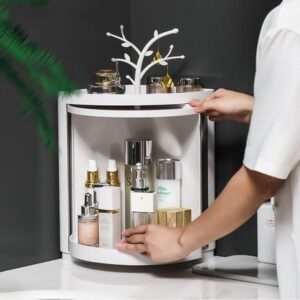 Rotating Bathroom Corner Shelf 360 Organizer for Toiletries, Cosmetics & Kitchen Use