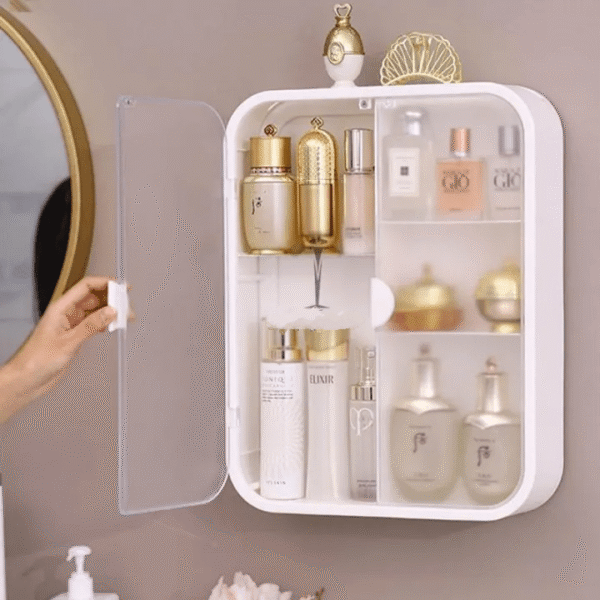 Wall Cabinet for Bathroom, Kitchen and Home. Transparent Door, Best Quality Material. Best Wall Mounted Cabinet, Wall Cabinet, Wall Hanging Cabinet, Wall Cabinet Big Storage with 5 Boxes and Massive storage, used to Store all Bathroom, kitchen Items,