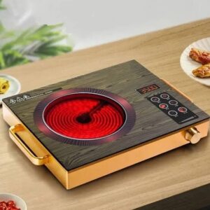 Electric Hot Plate, Electric Hob, Electric Stov, Infrared Cooker 1 - 3500 watt and Hob Plate with Wood Design – Sleek, Portable & Energy Saving
