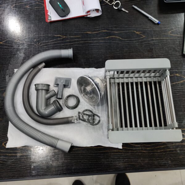 Kitchen Sink ,60x45 cm Kitchen Sink, 60x45 304 Stainless steel Kitchen Sink, Silver Color Sink, Stainless steel Sink, 26x18 Inches Sink, Scratch less Sink, Sound proof Sink, Single Bowl Sink, Single Bowl 304 stainless steel Sink with all accessories. - Image 8